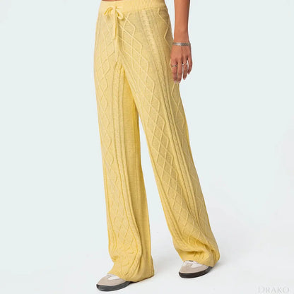 Amara Knit Wide-Leg Pants  Drako Watches