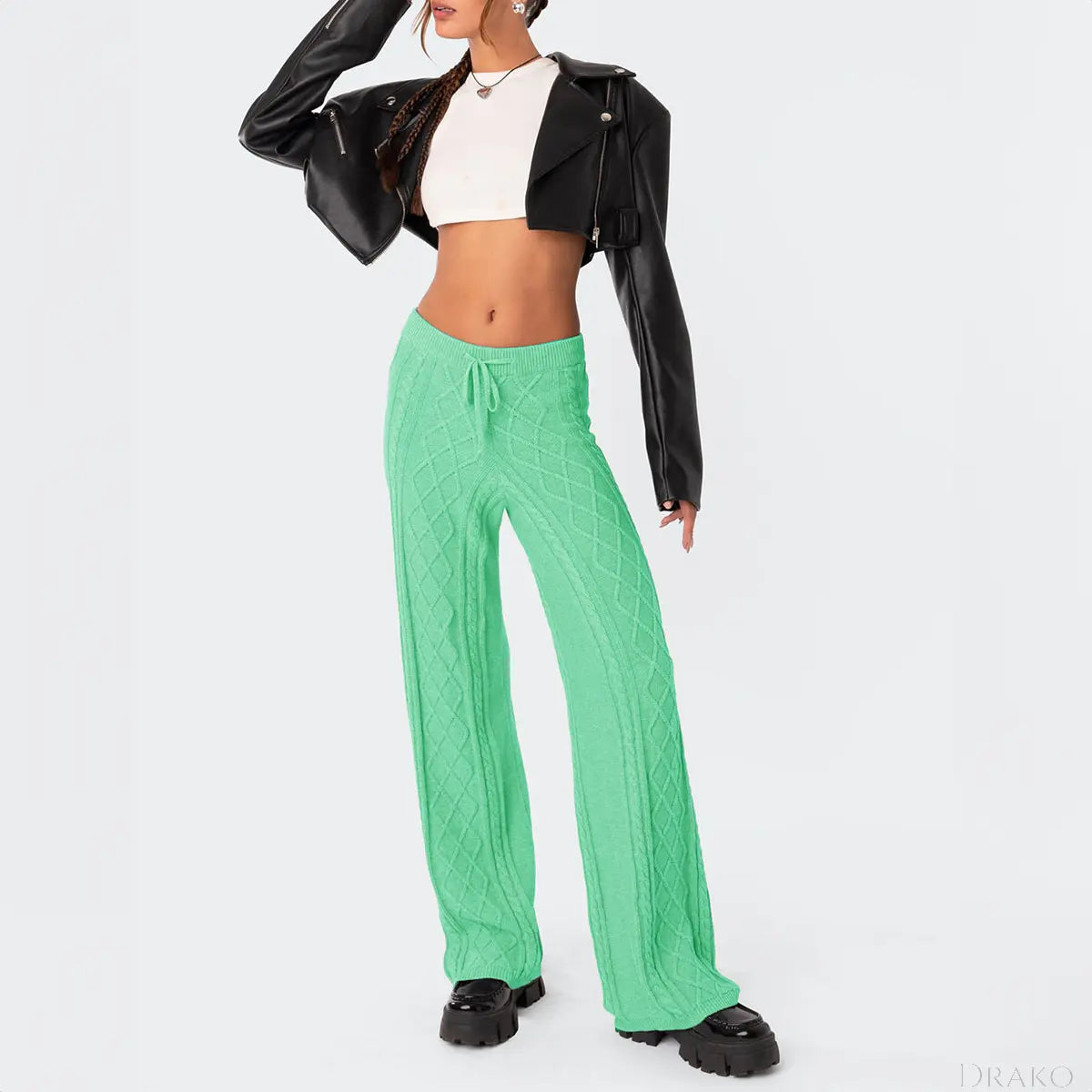 Amara Knit Wide-Leg Pants  Drako Watches