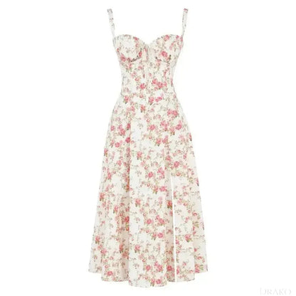Amelia Women’s Floral Midi Dress  Drako Watches