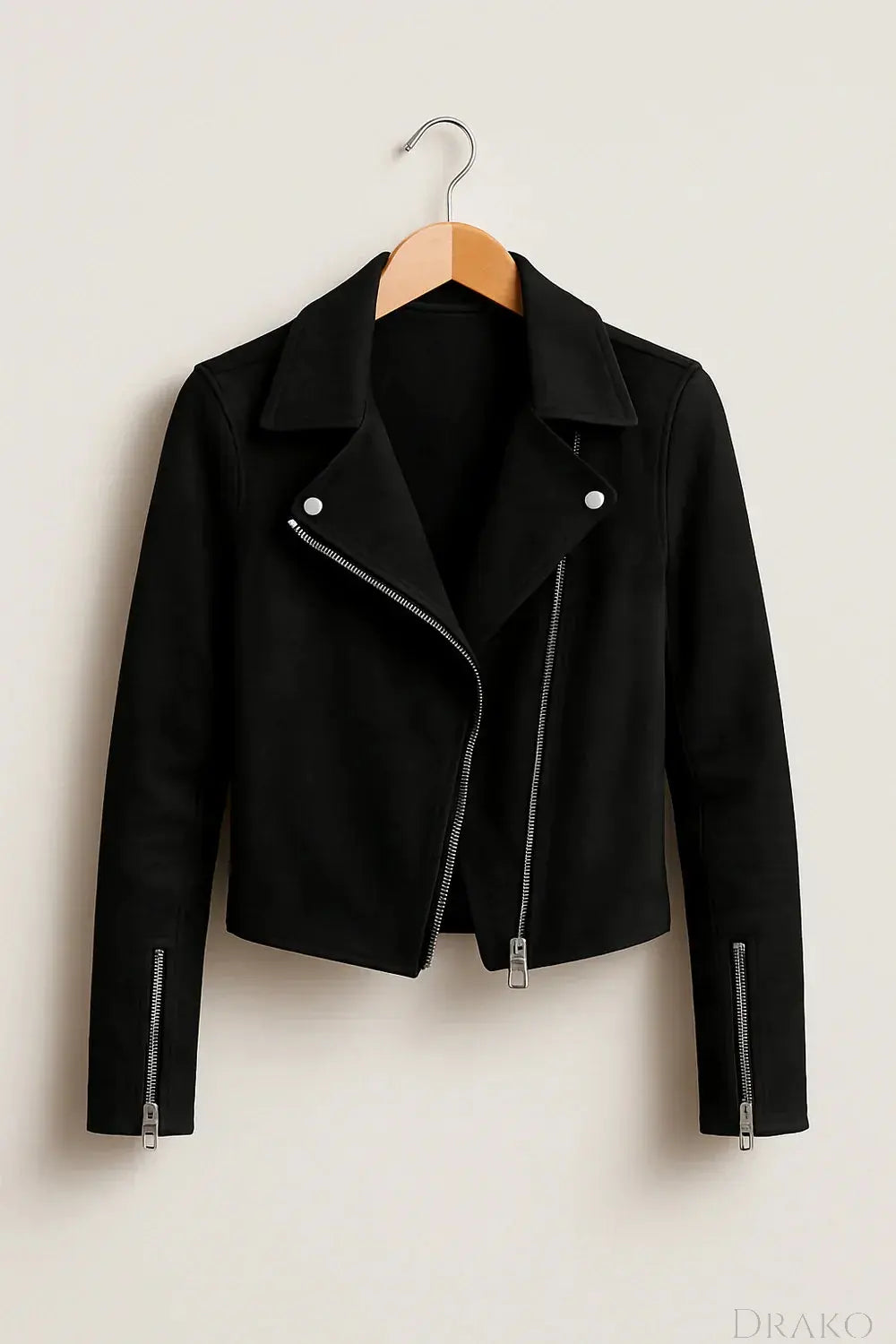 Aria Women’s Zipper Moto Bomber Jacket  Drako Watches