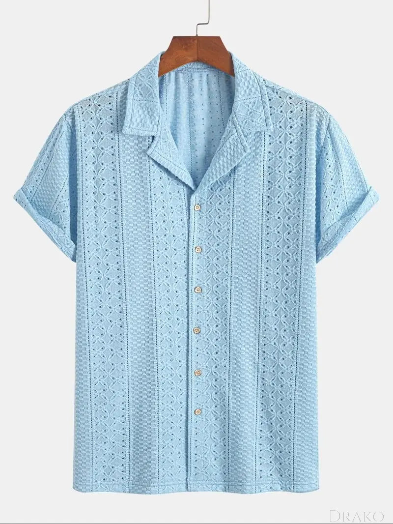 Benson Knit Jacquard Polo  Drako Watches