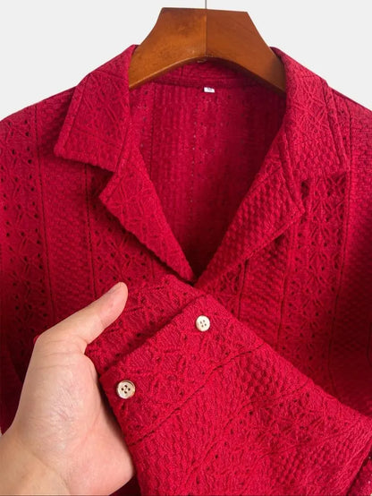 Benson Knit Jacquard Polo  Drako Watches
