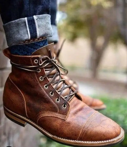 Claremont Men’s Vintage Work Boots  Drako Watches