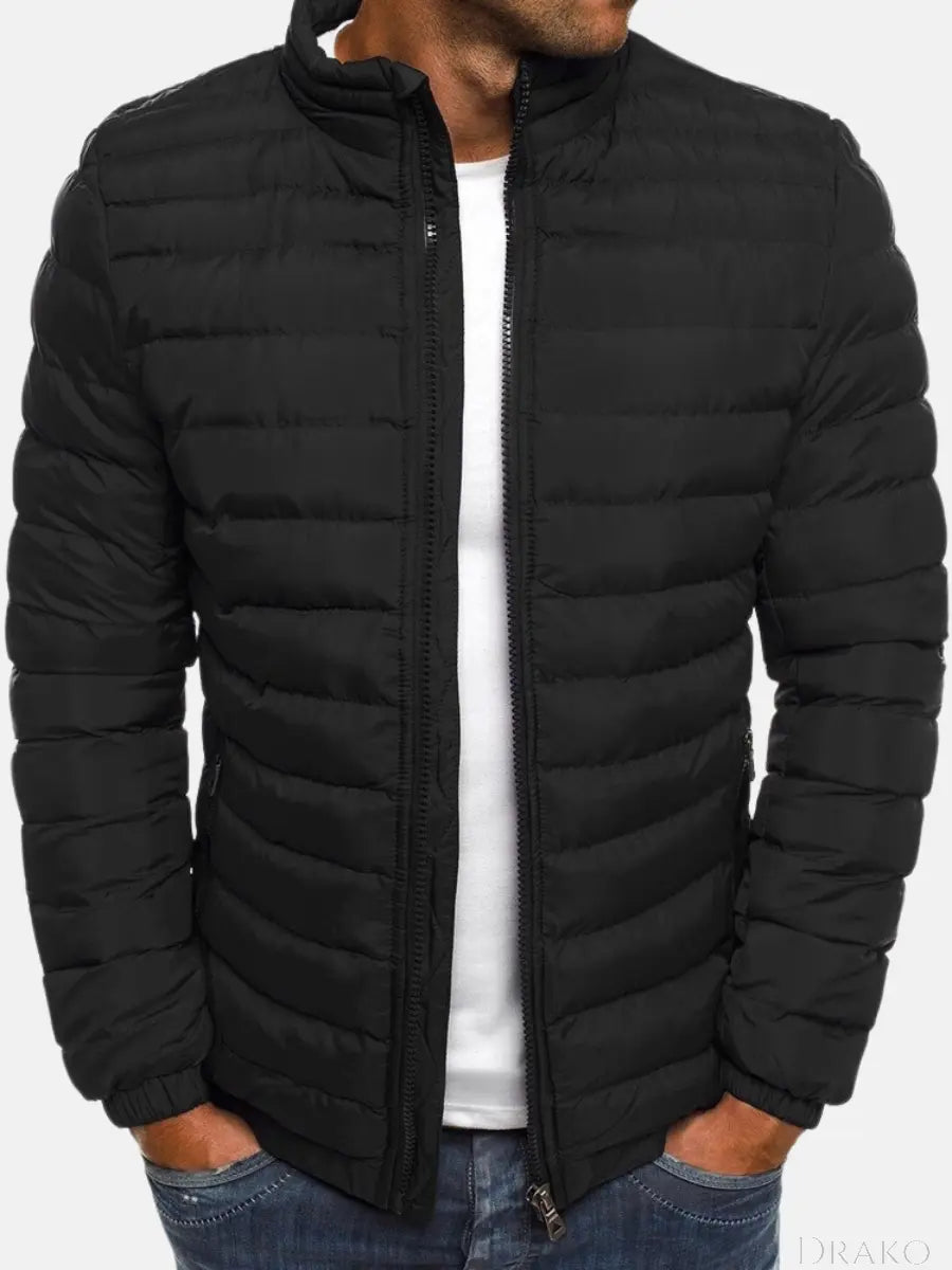 Daven Men’s Quilted Puffer Jacket  Drako Watches