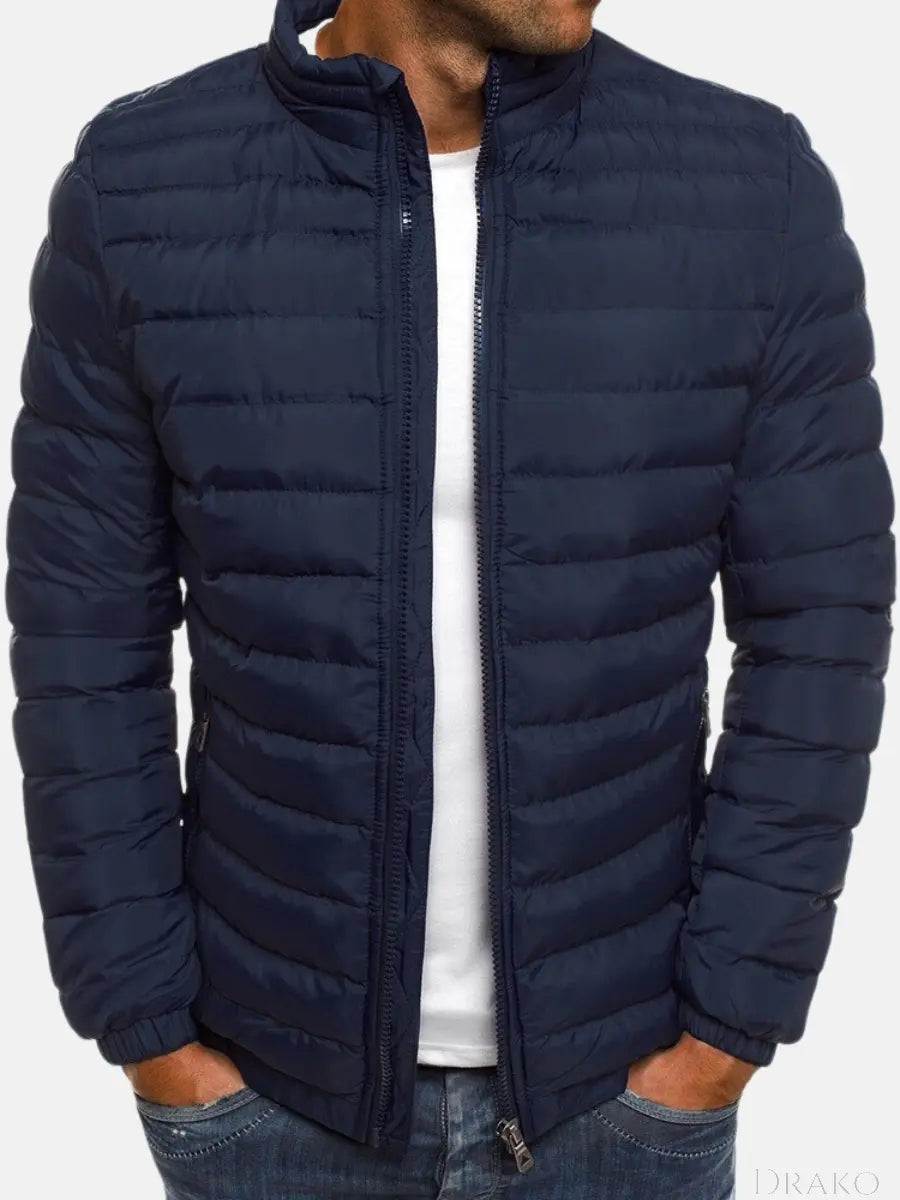 Daven Men’s Quilted Puffer Jacket  Drako Watches