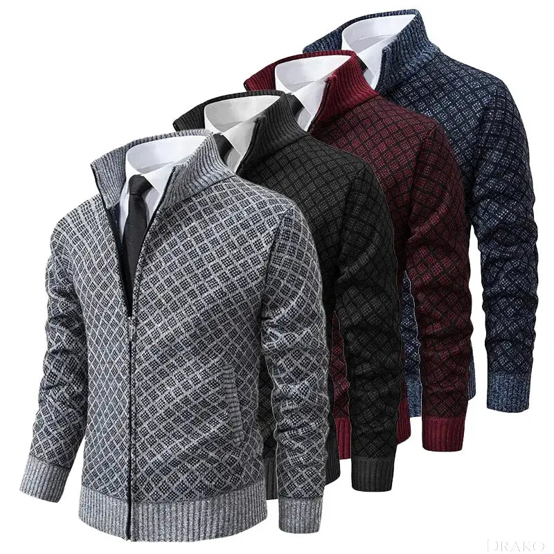 Dawson Men’s Wool Zipper Cardigan  Drako Watches