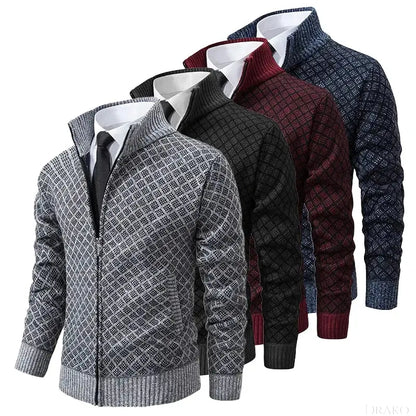 Dawson Men’s Wool Zipper Cardigan  Drako Watches