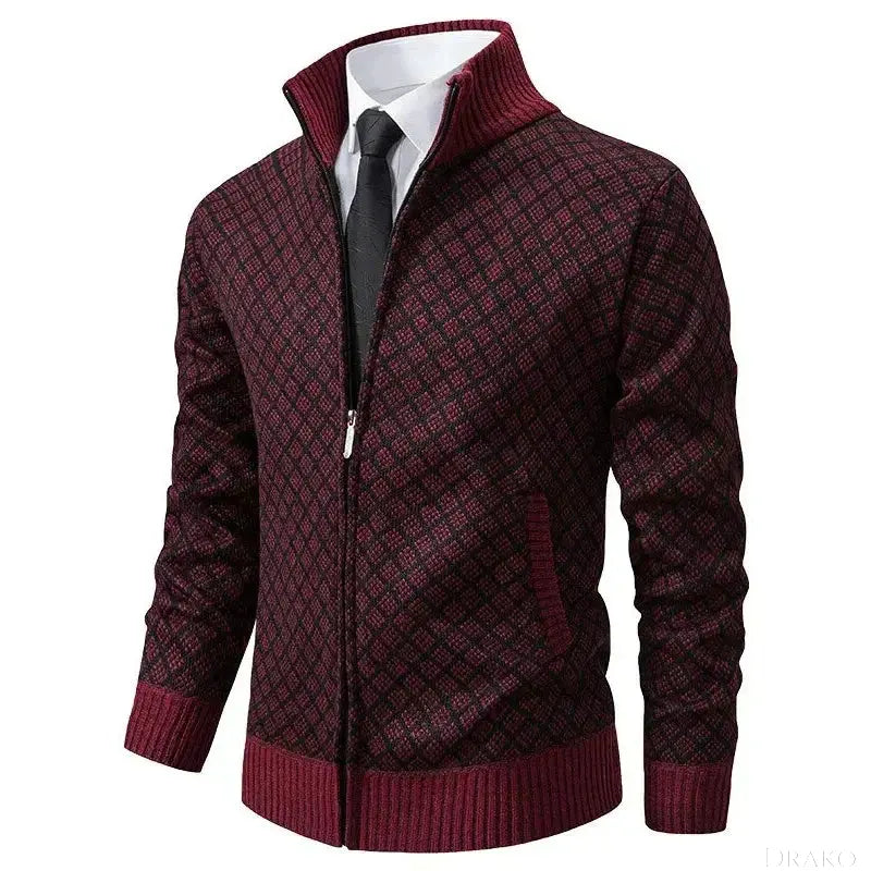 Dawson Men’s Wool Zipper Cardigan  Drako Watches