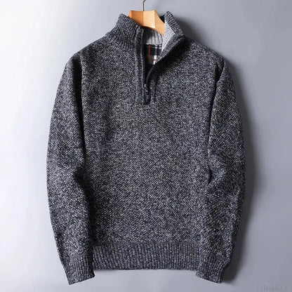 Everett Wool Quarter Zip Cardigan  Drako Watches