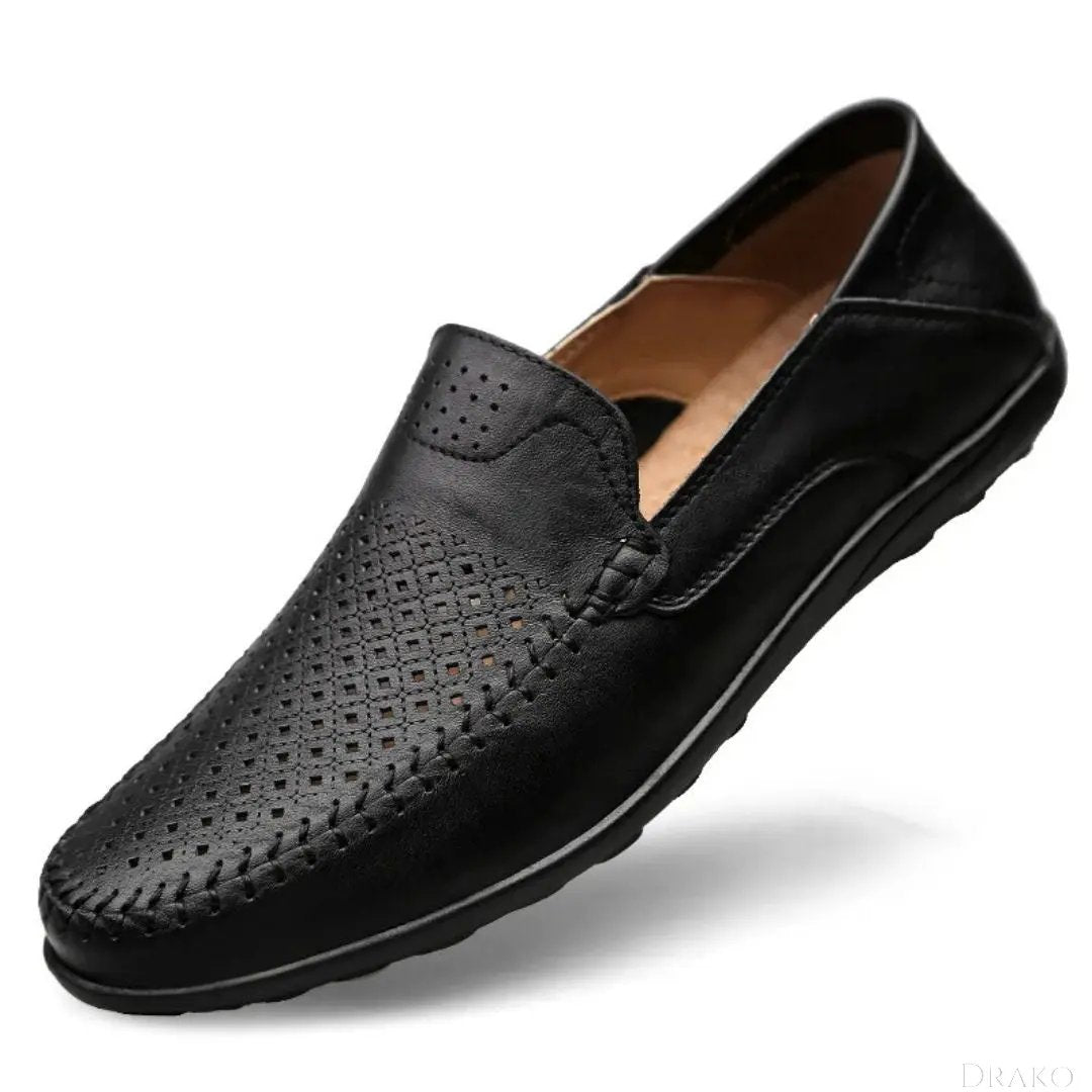 Genuine Leather "Air-Flow" Loafers  Drako Watches