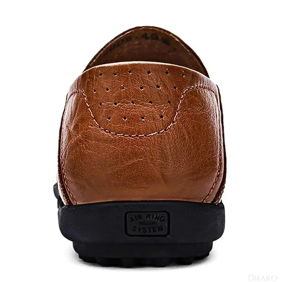Genuine Leather "Air-Flow" Loafers  Drako Watches