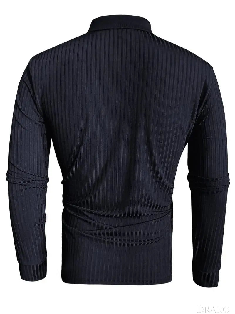 Long Sleeve Muscle Fit Polo  Drako Watches Shirt