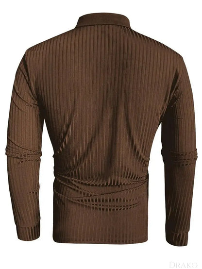 Long Sleeve Muscle Fit Polo  Drako Watches Shirt