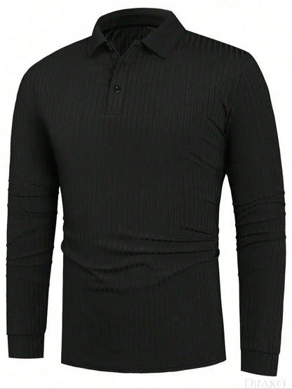 Long Sleeve Muscle Fit Polo  Drako Watches Shirt