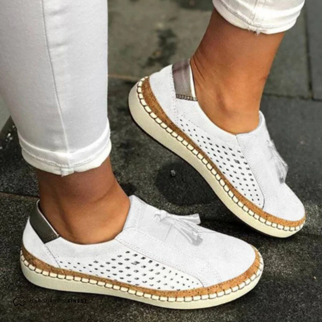 Claire - Perforated Slip-On Shoes  Drako™️