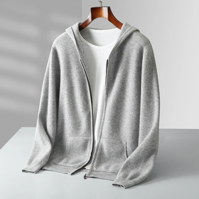 Lazaro Cashmere Zip Hoodie  Drako™️