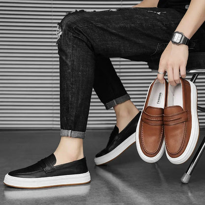 Tivaro Leather Penny Loafers  Drako™️