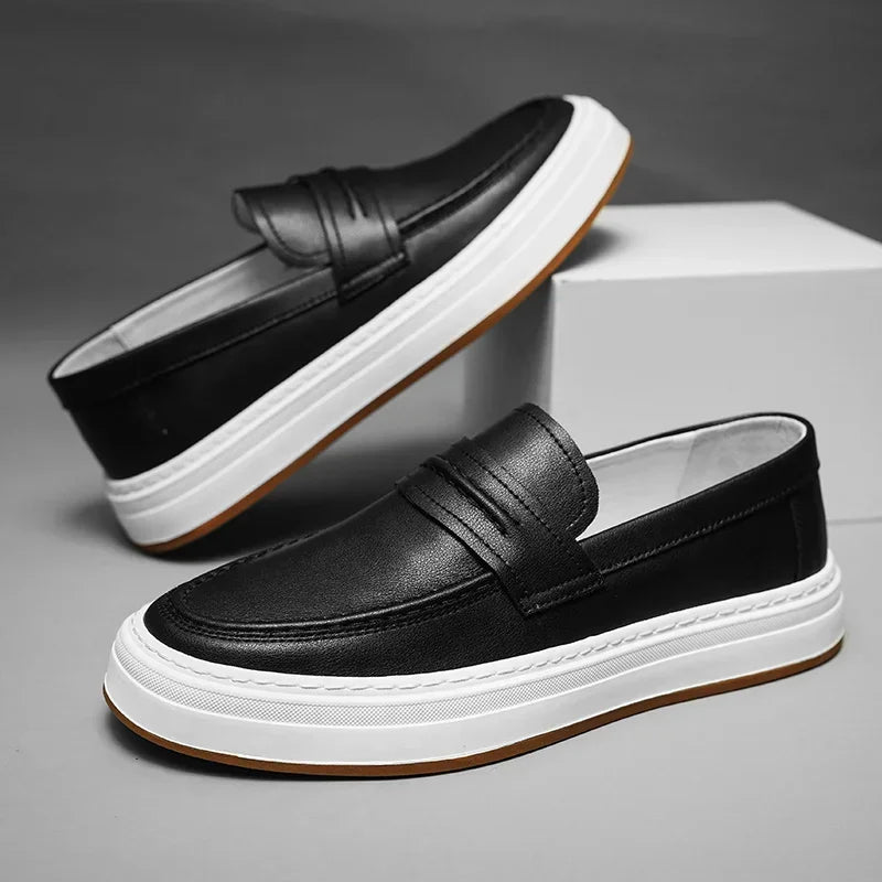 Tivaro Leather Penny Loafers  Drako™️