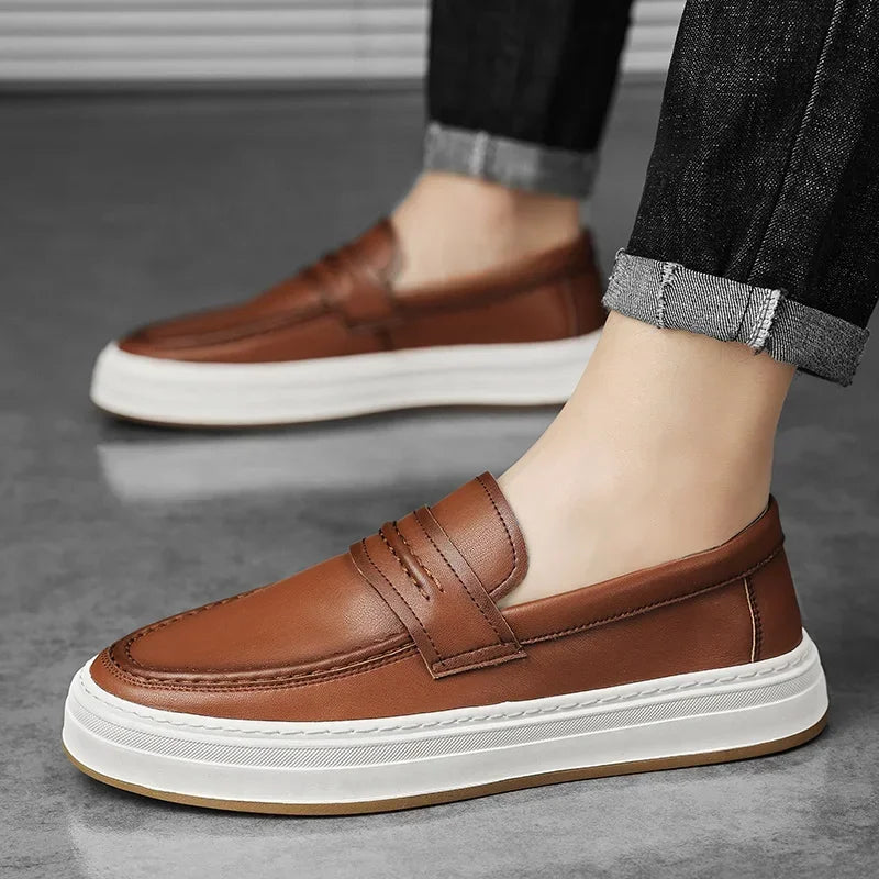 Tivaro Leather Penny Loafers  Drako™️