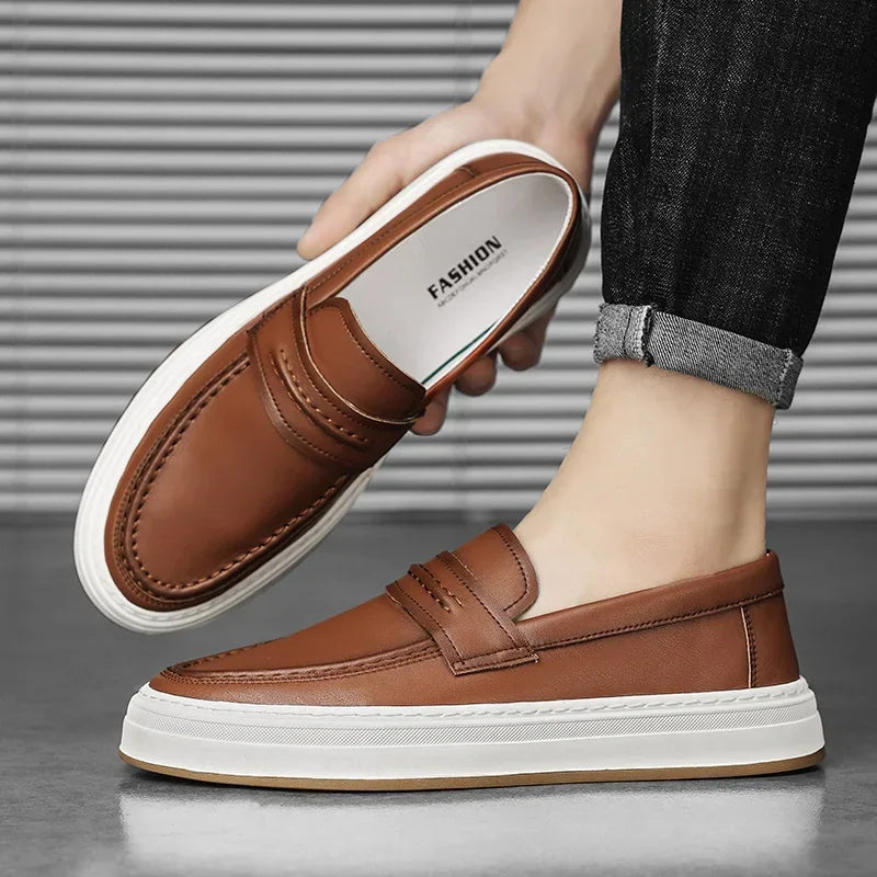 Tivaro Leather Penny Loafers  Drako™️