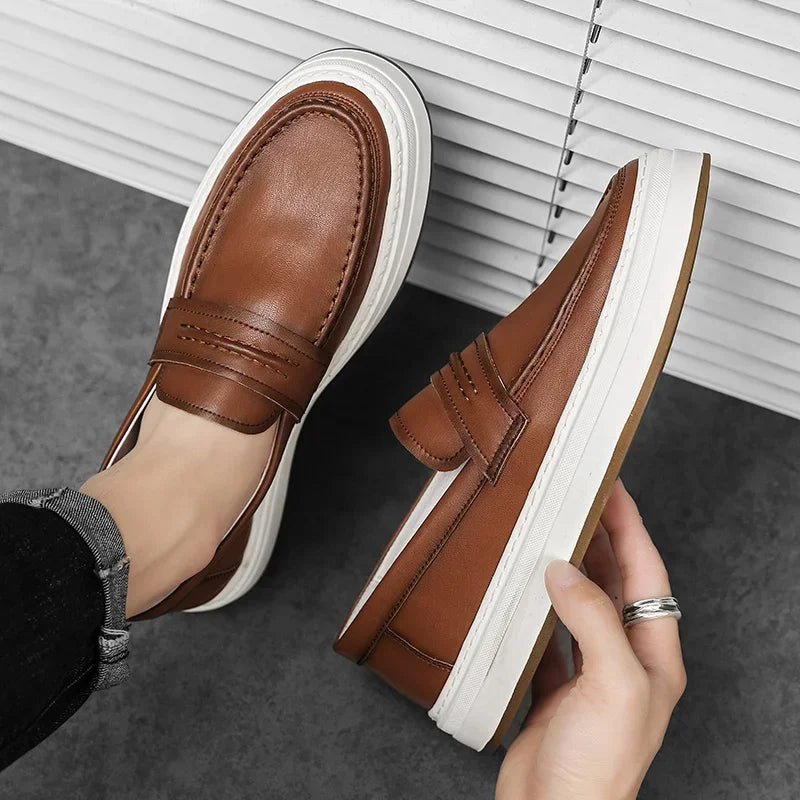Tivaro Leather Penny Loafers  Drako™️