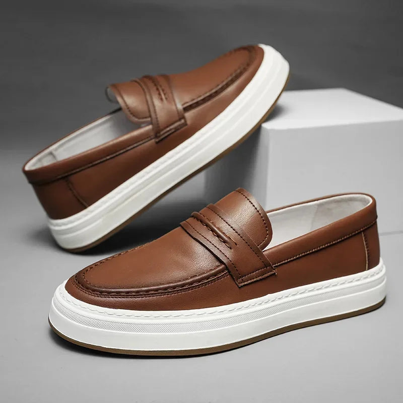 Tivaro Leather Penny Loafers  Drako™️