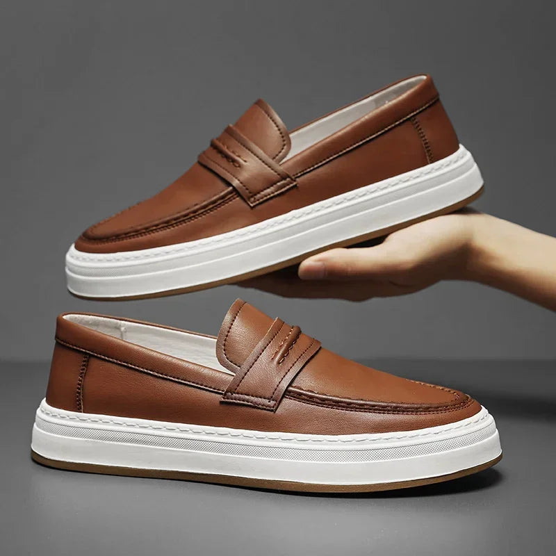 Tivaro Leather Penny Loafers  Drako™️