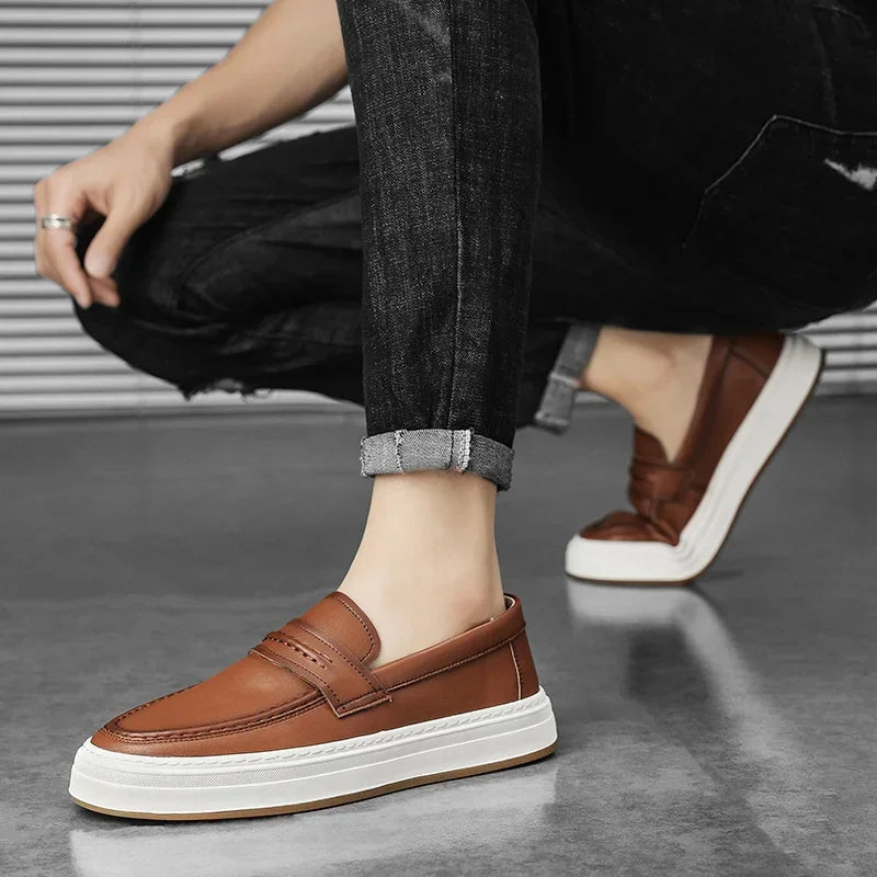 Tivaro Leather Penny Loafers  Drako™️