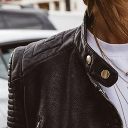 Raven Women’s Cropped Biker Jacket  Drako Watches