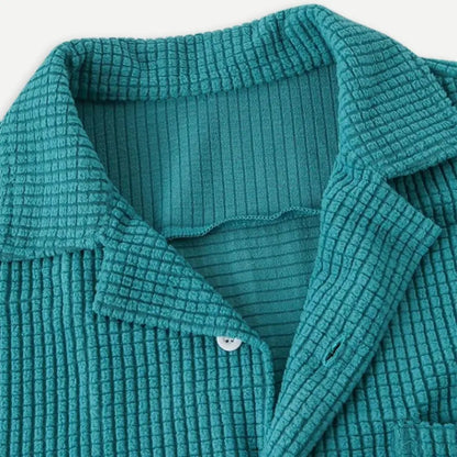 Relaxed Knitted Waffle Shirt  Drako Watches