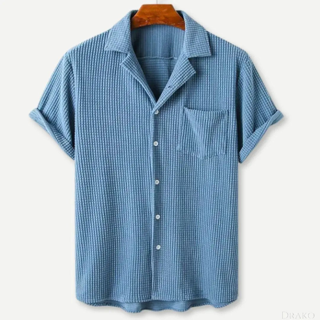 Relaxed Knitted Waffle Shirt  Drako Watches