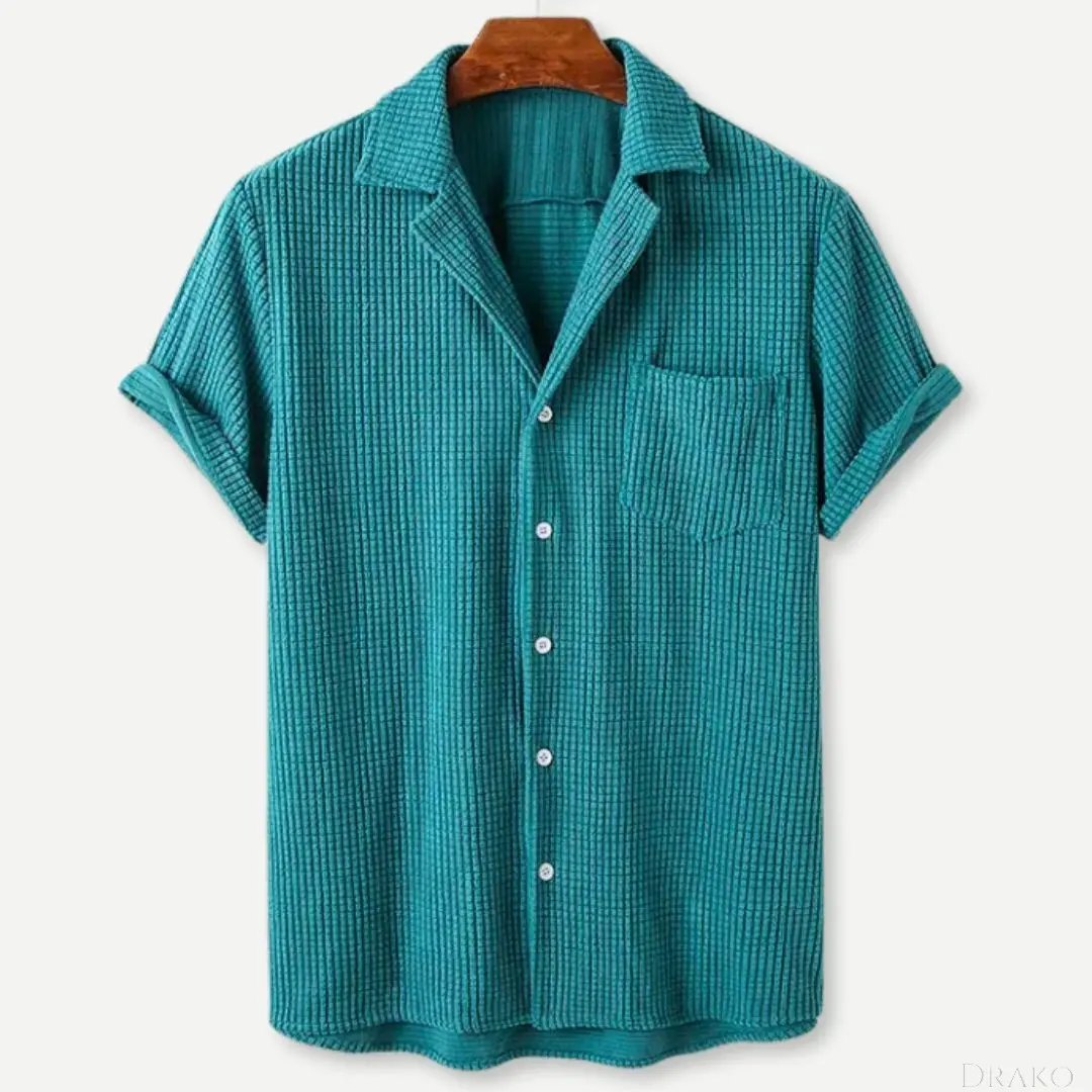Relaxed Knitted Waffle Shirt  Drako Watches