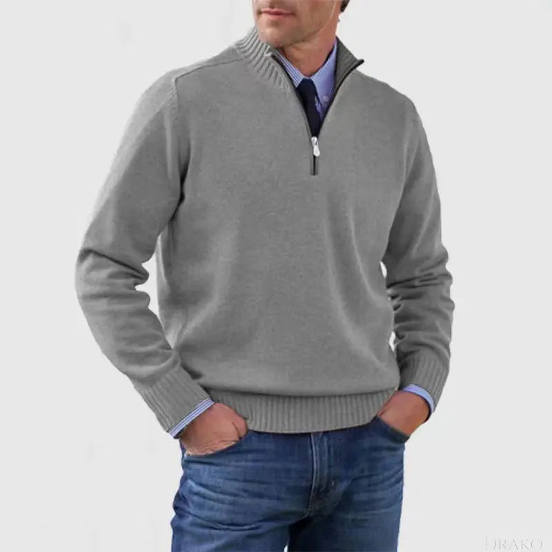 Rowan Men’s Knitted Quarter Zip Pullover  Drako Watches