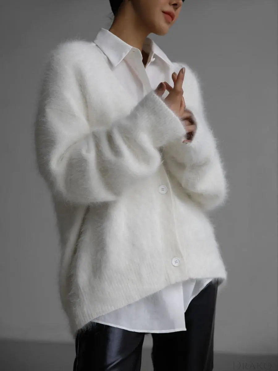 Seren Women’s Off-Shoulder Knit Cardigan  Drako Watches