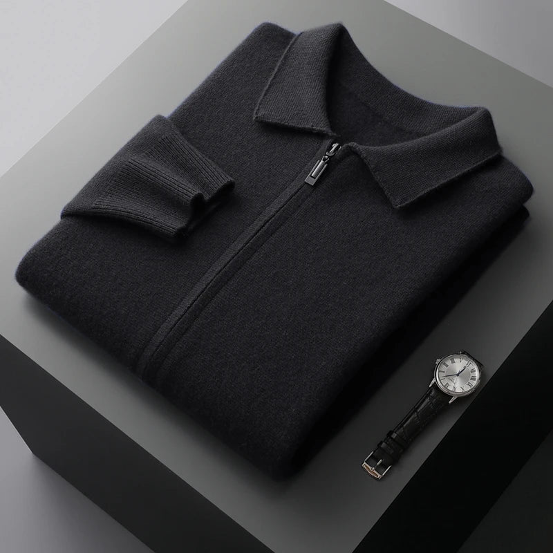 Aveline Cashmere Zip Cardigan  Drako™️