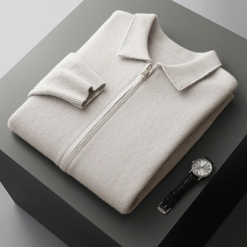 Aveline Cashmere Zip Cardigan  Drako™️
