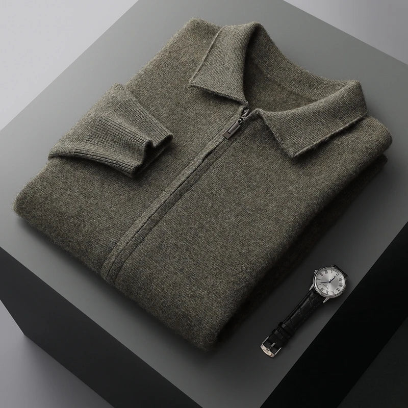 Aveline Cashmere Zip Cardigan  Drako™️