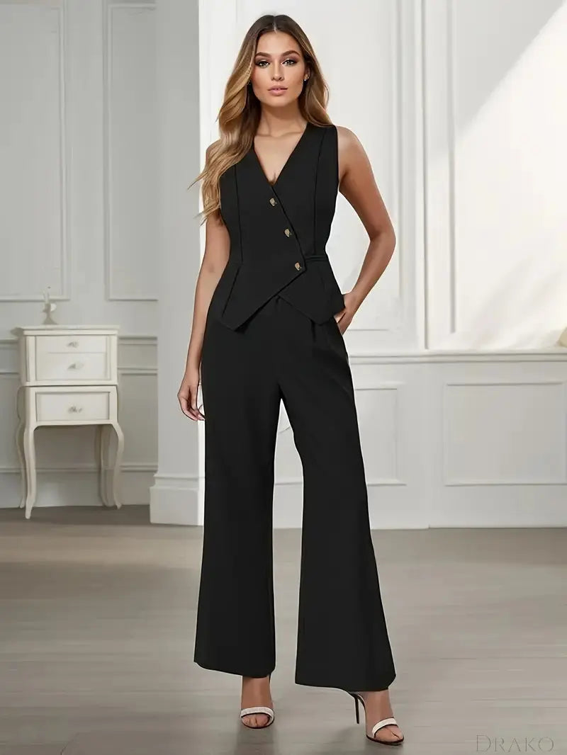 Soren Women’s Sleeveless Two-Piece Jumpsuit  Drako Watches