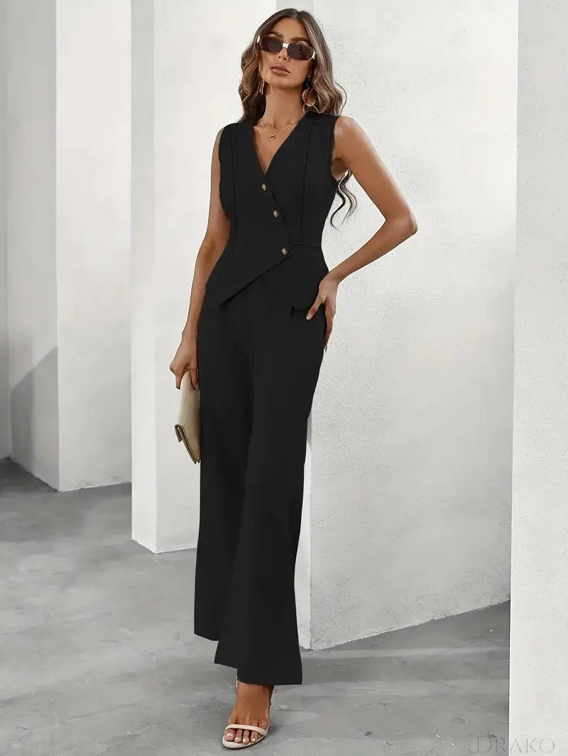 Soren Women’s Sleeveless Two-Piece Jumpsuit  Drako Watches