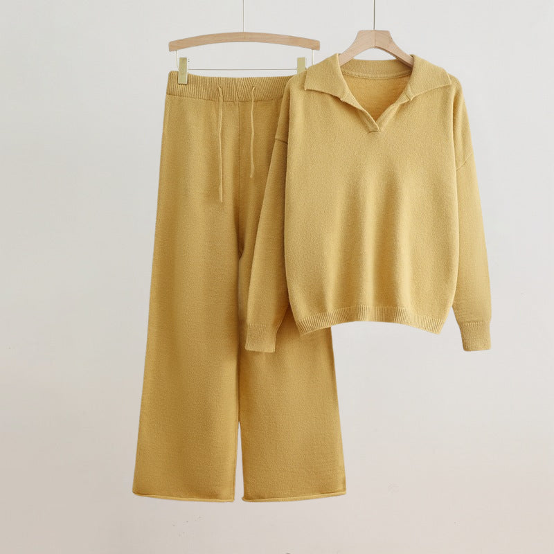 Élise Elegant Sweater and Loose Pants Set  Drako Watches