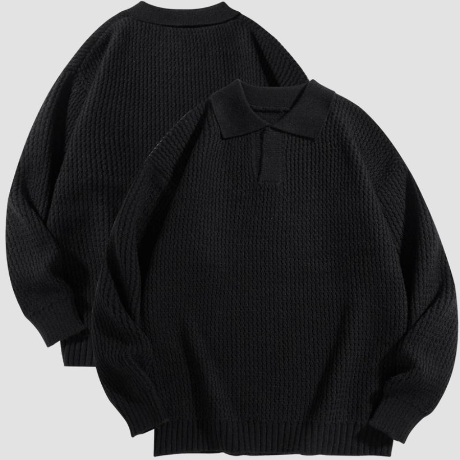 Murcia Waffle Knit Collared Shirt  Drako™️