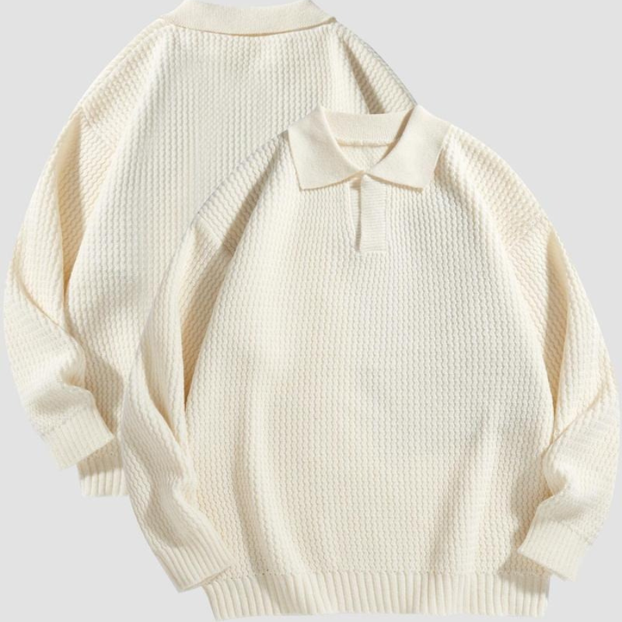 Murcia Waffle Knit Collared Shirt  Drako™️