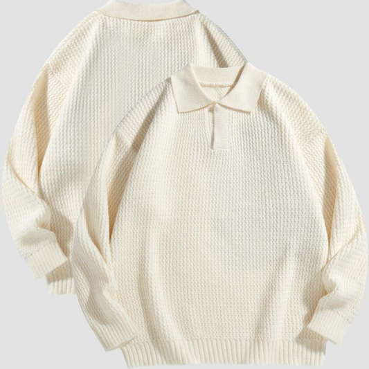 Murcia Waffle Knit Collared Shirt  Drako™️