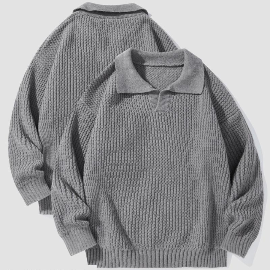 Murcia Waffle Knit Collared Shirt  Drako™️