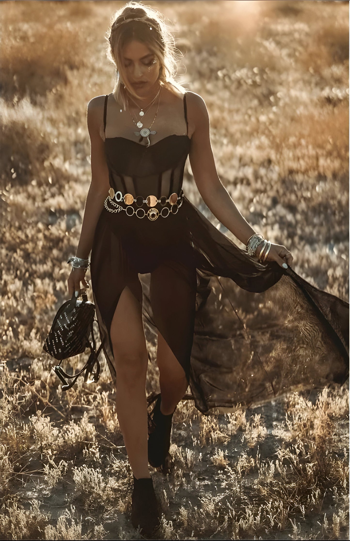 Women’s Festival Dress | Corset Bodice & Sheer Overlay | Waist Belt with Buckle | Comfortable Fit  Drako™️
