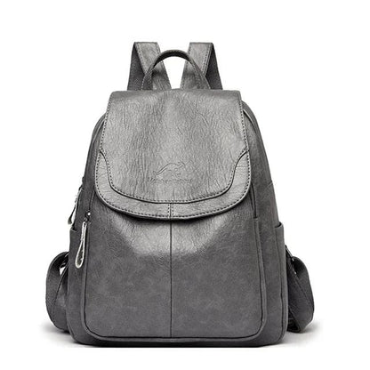 Leather Flap-Front Daypack for Women | Theft-Proof Design | Durable Leather | Organized Storage  Drako™️