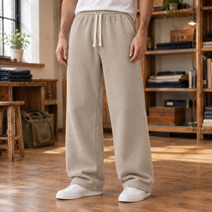 Wyatt Waffle-Knit Wide-Leg Pants  Drako™️ trousers
