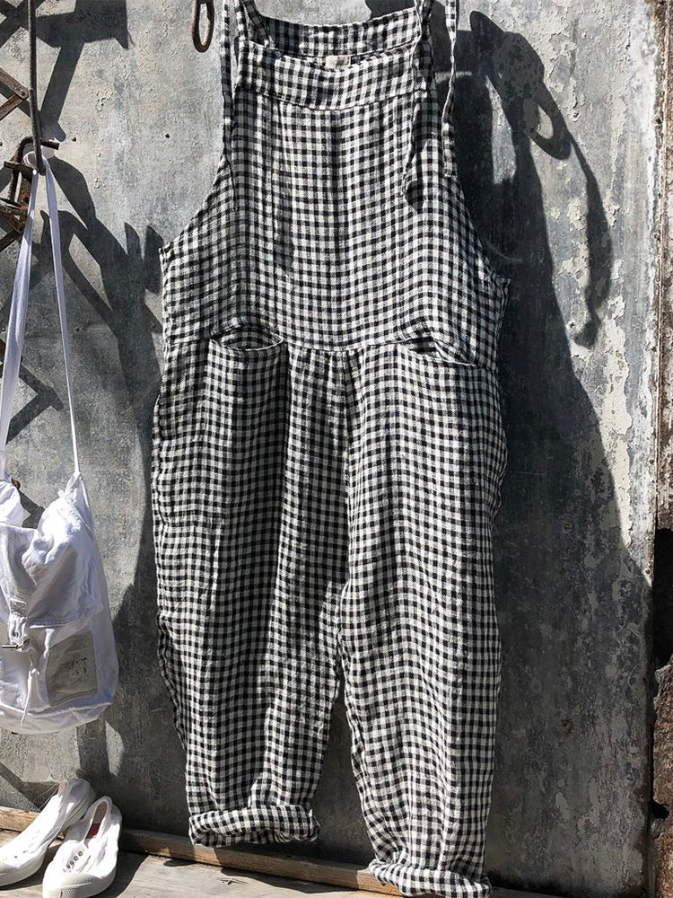 Women's Striped Wide Leg Overalls  Drako™️