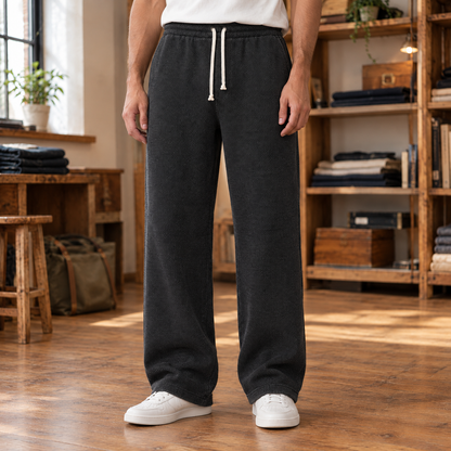 Wyatt Waffle-Knit Wide-Leg Pants  Drako™️ trousers