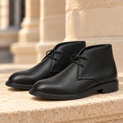 Hartley Leather Chukka Boots - Black, full pair